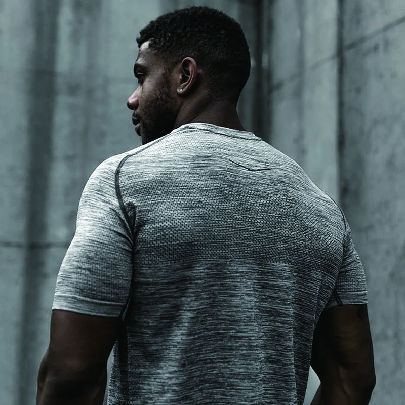 Летняя мужская тренировочная дышащая быстросохнущая футболка, Спортивная компрессионная одежда для фитнеса, одежда для футболок, футболки