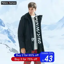 Metersbonwe,, длинный пуховик, зимние куртки, бизнес стиль, длинный, толстый, зимний пуховик, мужской, однотонный, модное пальто, верхняя одежда, теплая 229386