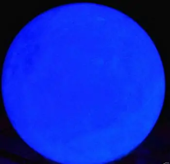 

+++---802+++Hot 100mm Glow White Jade Stone Glow In The Dark Stone Ball BLUE and green + Stand