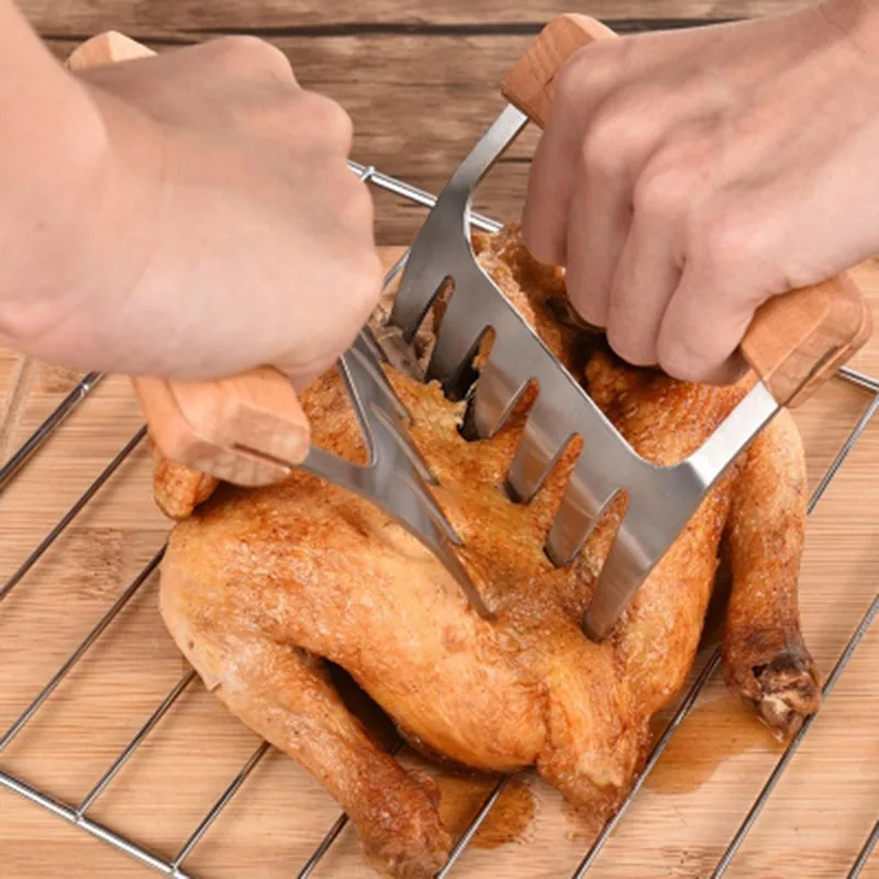 Multifunctional Barbecue Fork Manual Bear Claw Meat Tearer Anti-scald Insulated Kitchen Tool Wild Camping | Дом и сад