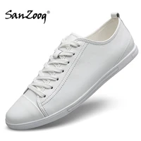 Mens Pure White Shoes Sales Low Leather Sneakers Casual Shoes For Youth Fashion Spring Summer Autumn 1