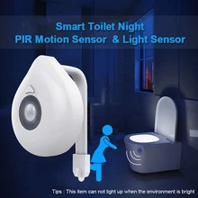 

LED Toilet Seat Night Light Motion Sensor WC Light 8 Colors Changeable Lamp AAA Battery Powered Waterproof Children's Night Lamp