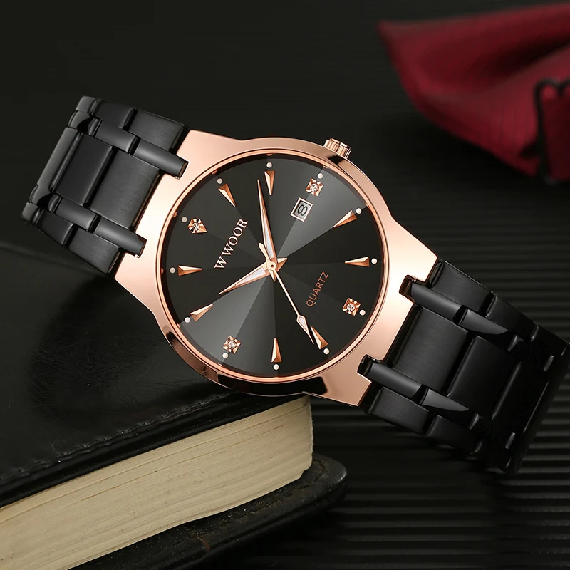 Montre Homme 2020 WWOOR мужские часы Топ бренд Роскошные бриллиантовые кварцевые