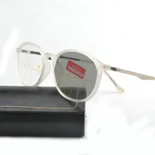 tr90 Мода Круглый полный обод прогрессивный мульти-фокус фотохромная линза унисекс очки для чтения UV400 с коробкой FML