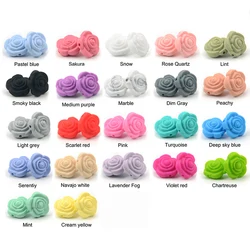 Elegant Rose Flower Silicone Bead Set for DIY Jewelry and Crafts (10 pcs) (Multicolor)