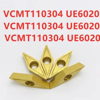 

10PCS VCMT110304 UE6020 US735 Carbide CNC Lathe Tool VCMT 110304 Stainless Steel Carbide Blade VCMT Metal Lathe Tool Lathe Tool