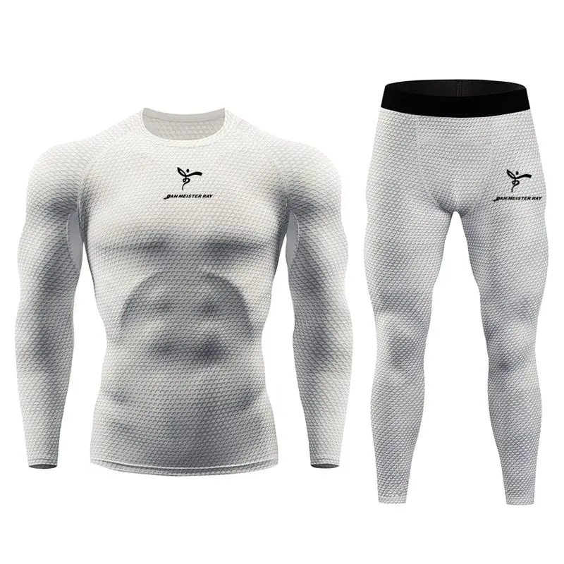 Quick Dry men's running sets brand 2 piece tracksuit men set Gym T-shirt + compression pants stretch breathable Clothing Quick Dry men's running sets brand 2 piece tracksuit men set Gym T-shirt + compression pants stretch breathable Clothing