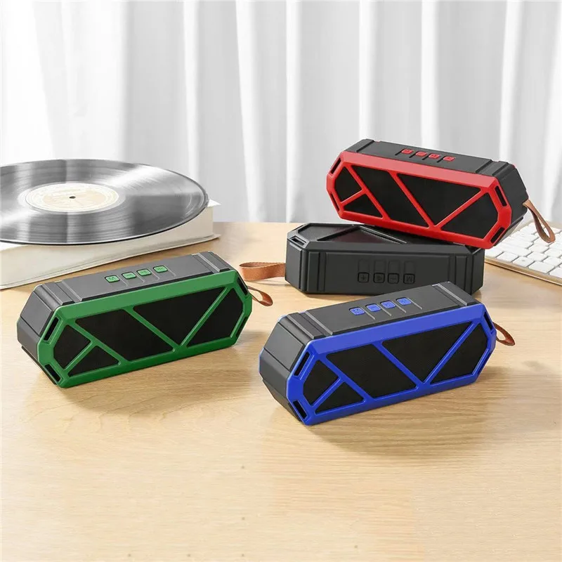 Портативный динамик беспроводной Bluetooth Колонка Бас Звук бар сабвуфер музыкальный плеер громкий динамик Поддержка FM радио TF карта
