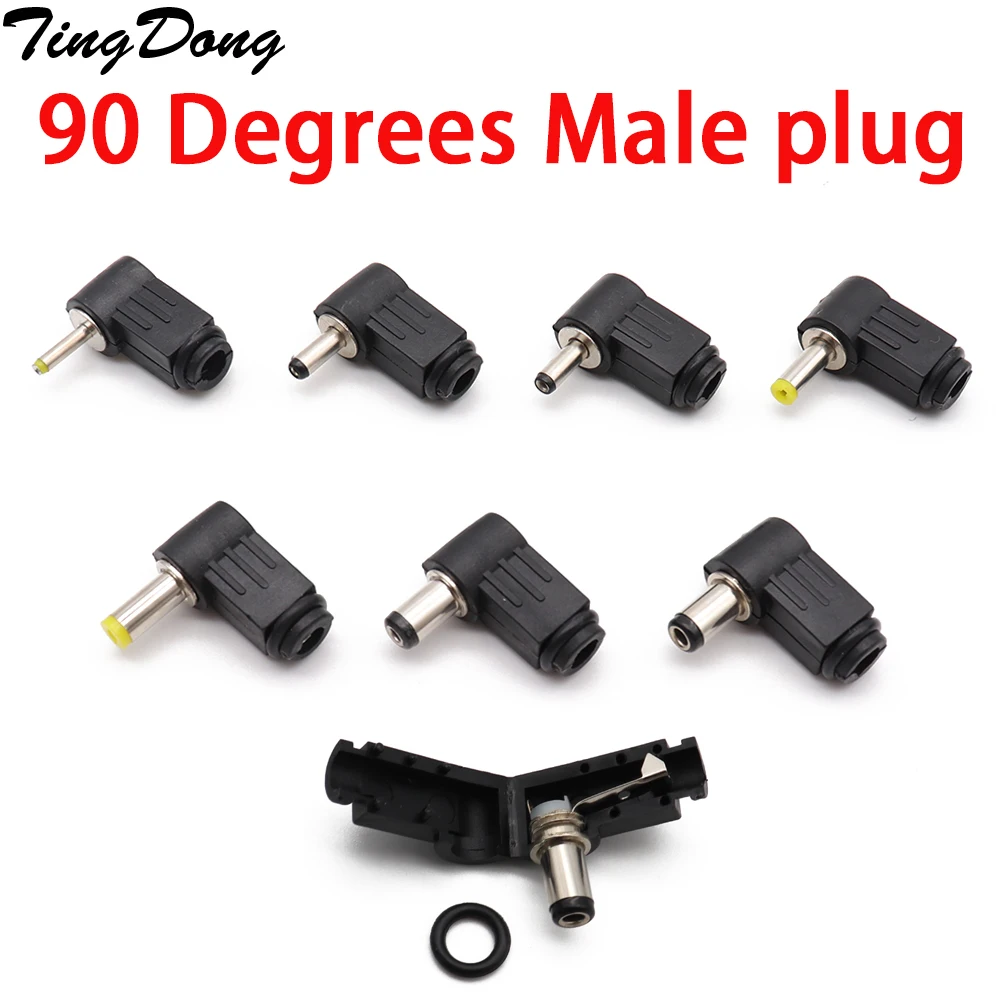 

5pcs Male DC Power Plug Connector Angle 90 degree L Shaped plastic 5.5*2.5 5.5*2.1 4.8*1.7 4.0*1.7 3.5*1.35 3.5*1.1 2.5*0.7mm