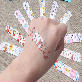 

100pcs Waterproof Breathable Cute Cartoon Band Aid Hemostasis Adhesive Bandages First Aid Emergency Kit For Kids Children