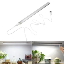 Ручной датчик движения с питанием от USB светодиодная сегментная лампа 30 см 6 Вт с регулируемой яркостью DC 5 в 21 светодиодный шкаф ночник коридор настенный светильник