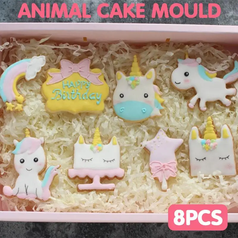 Eco-friendly форма для выпечки hprse 8 шт./компл. сахарные печенья Fondant(сахарная) формы безвкусный Форма для пирога, посуда для выпекания Кухня Свадебные Пластик