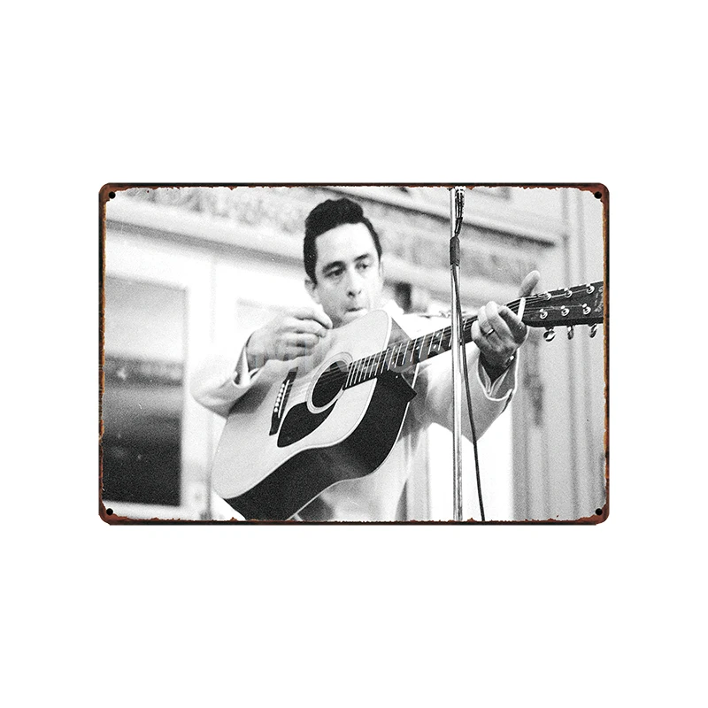 [Mike86] музыкальная металлическая вывеска johny CASH винтажный Пивной магазин рисунок