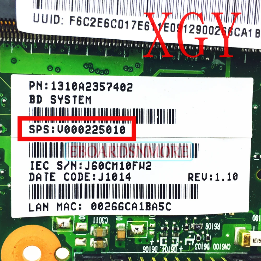 Материнская плата для ноутбука Toshiba Satellite C650D C655D AMD, 1310A2357402 V000225010 протестирована ОК