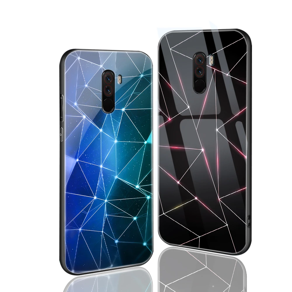 ciciber Phone Case for Redmi Note 8 7 6 5 Pro Plus Funda Xiaomi MI 9 9T A2 6X MIX 2 2S PocoPhone F1 Texture Glass Cover |