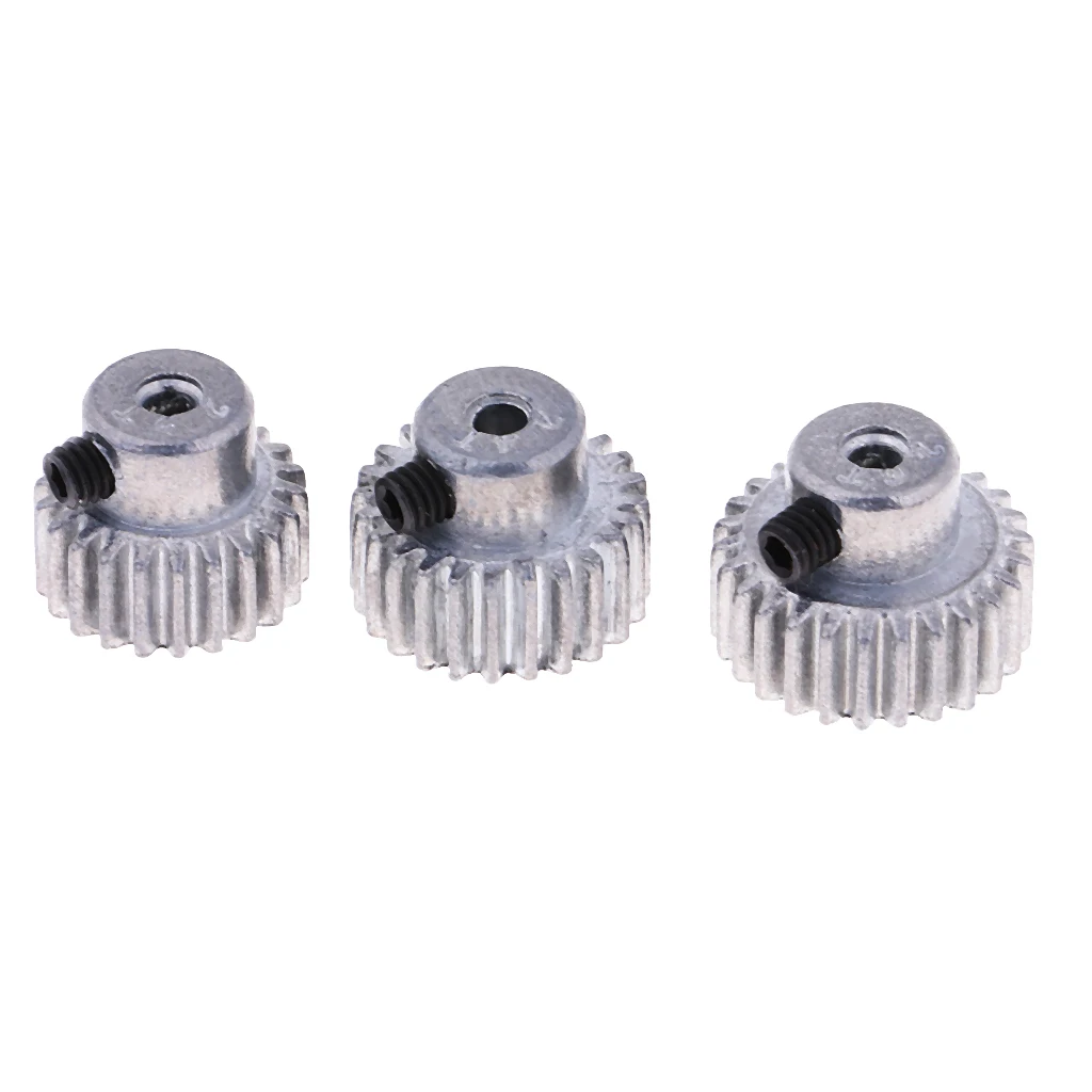 Silver Metal Motor Pinion Gear 22T 24T 26T for Feiyue RC 4WD Buggy Mini Cars