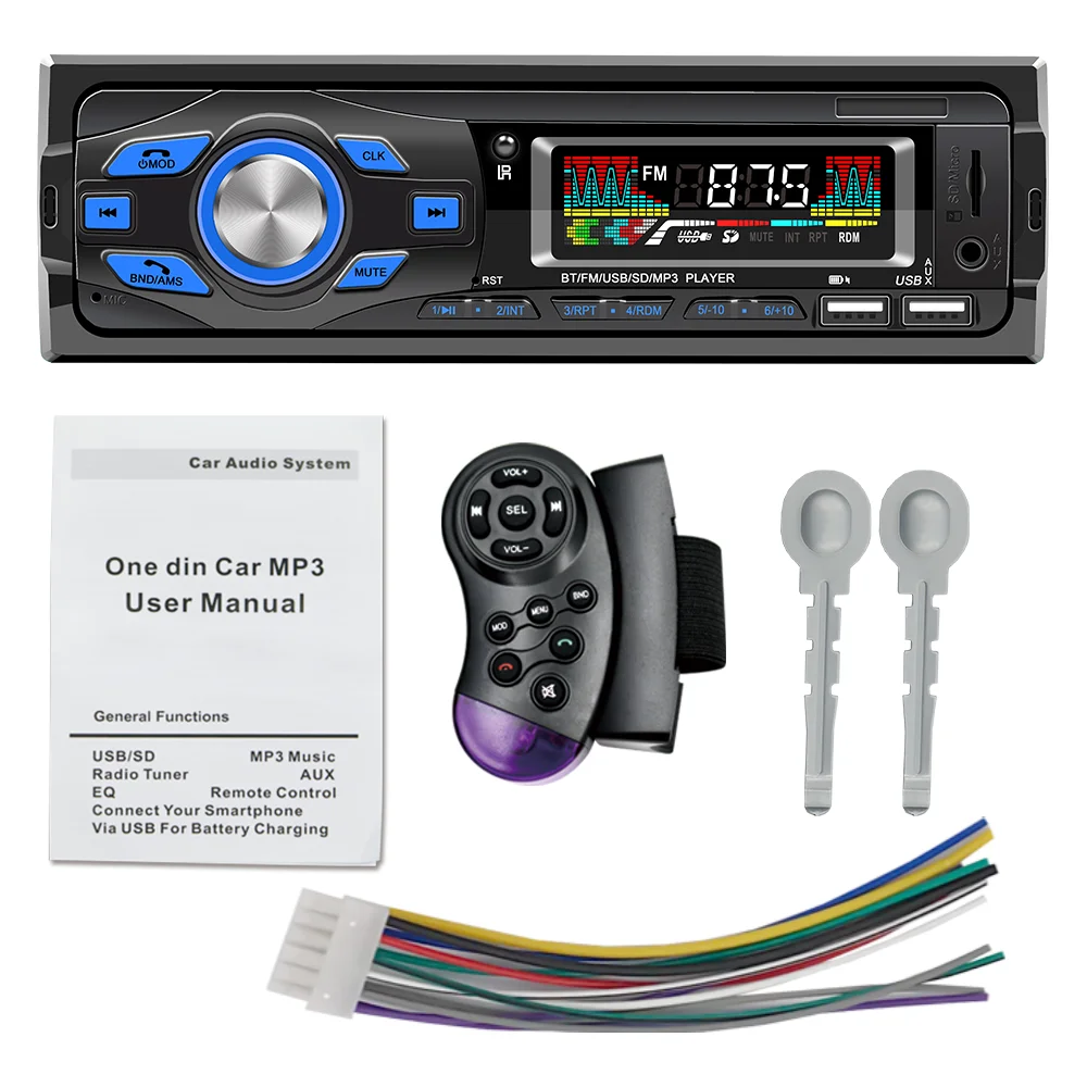 For Car 12V MP3 Player SWM 616 Car Audio USB AUX FM Radio BlueTooth