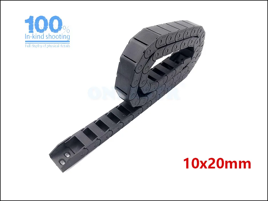 JFLO 1Meter 10x15 10x20 Wire Carrier cable Drag chain Semi-enclosed non-opening with end connectors Tanks Towline Free shipping 16