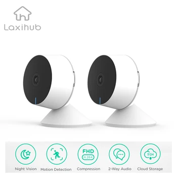 

1080P Wifi Camera Indoor Mini 2PCS IP Cam Surveillance Camera Wireless with Cloud for Home/Pet Kamera Baby Monitor Wifi Webcam