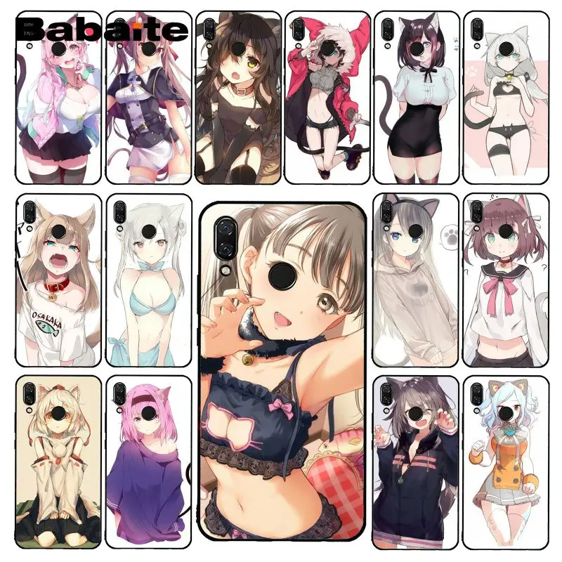 Babaite Sexy cartoon the anime kawaii Girl Cat Phone Case for Xiaomi Redmi4X 6A 6 7 8 9 Redmi 5 5Plus Note9 8T 9Pro | Мобильные