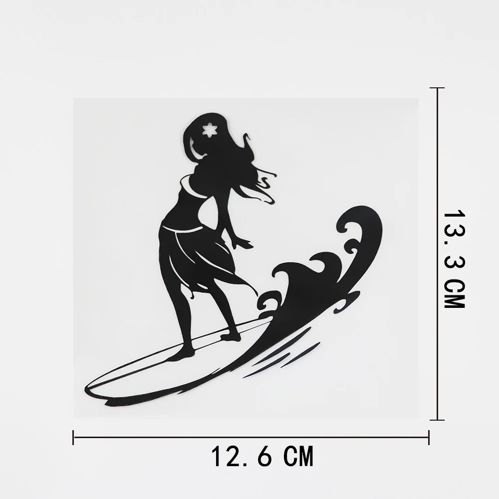 12.6CMX13.3CM серфера Surf Hawaii волны пляжа доски Наклейка Виниловая пленка для