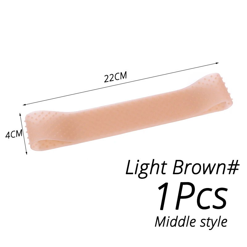 4x Silikon-Perückenband – Rutschfester Haltegürtel, Elastisch, Nahtlos, Für Männer & Frauen (4 Farben, 22x4 Cm)