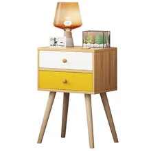 A, скандинавский красочный деревянный ночной стенд 2 ящиком прикроватный стол для спальни мебель Органайзер корзина для хранения тумбочки