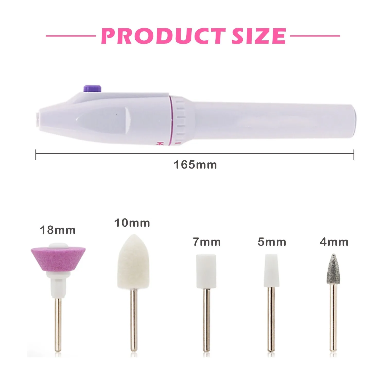5 in1 Mini Nail Polishing Machine Electric Manicure Drill Machine Accessory Pedicure Gel Polish File Buffer Nail Art Tools