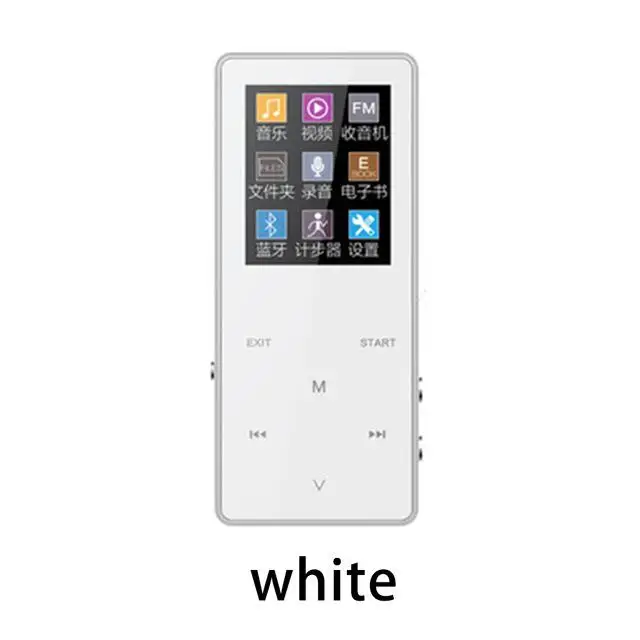 Acekool K1 1,8 дюймовый MP3-плеер 8G 16G 32G HIFI со встроенным динамиком и функцией записи шума электронная книга с поддержкой расширенной памяти 128G Bluetooth r20 - Цвет: Белый
