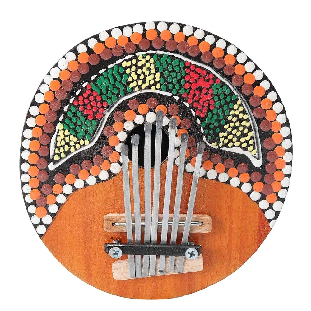

Kalimba Thumb Piano 7 Keys Adjustable Coconut Shell Painted Thumb Piano Kids' Finger Percussion Keyboard Musical Instrument