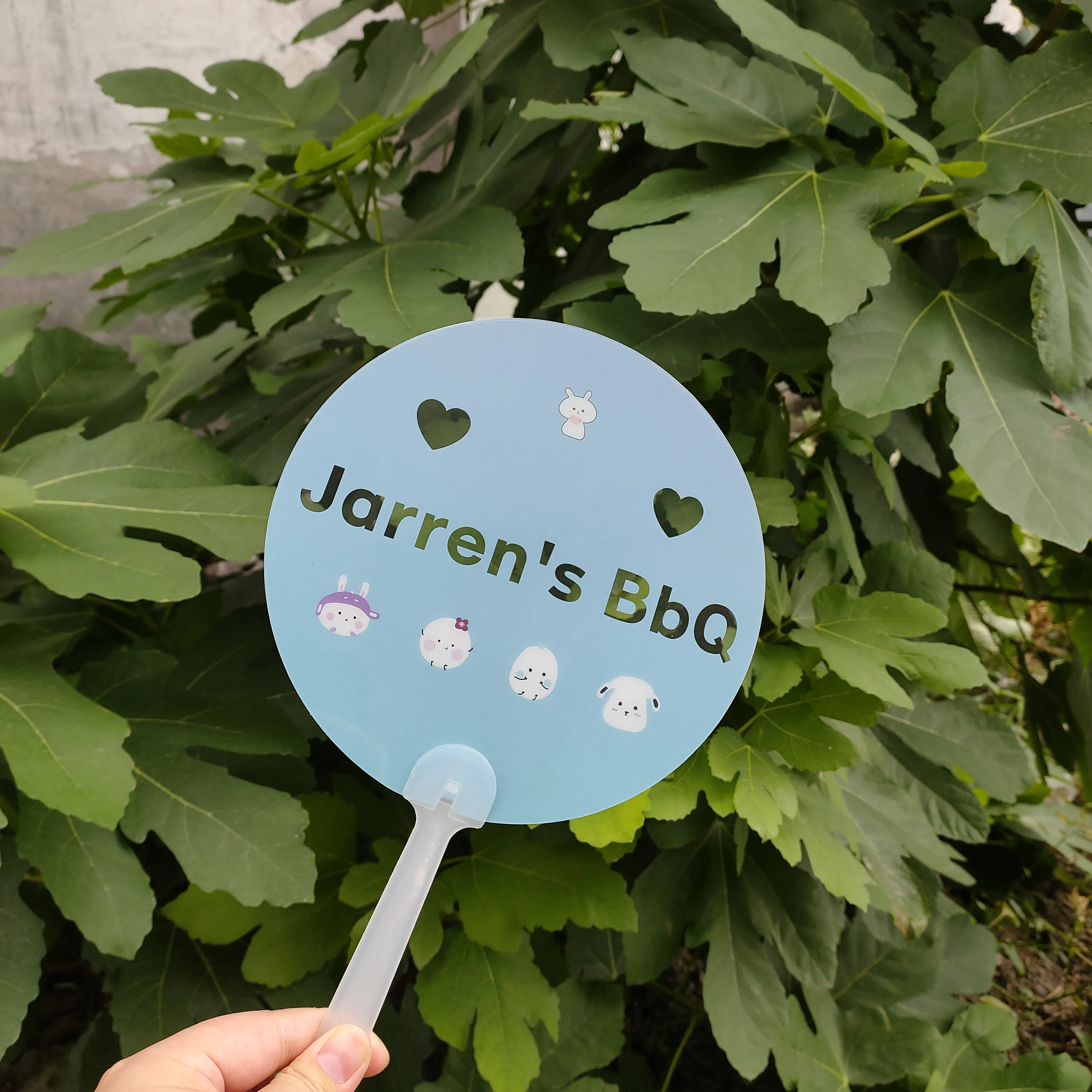 100pcs Eco Friendly Printed Plastic Transparent Hand Fan Kpop Star