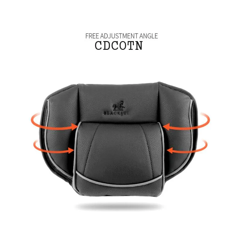 

High-Quality Leather Car Headrest Auto Seat Cover Head Neck Rest Cushion Adjustable Car Pillow For Most Models Auto Accessories