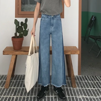 

Woman Jeans High Waist Clothes Wide Leg Denim Clothing Streetwear Vintage Quality 2020 Fashion Harajuku loose Straight Pants