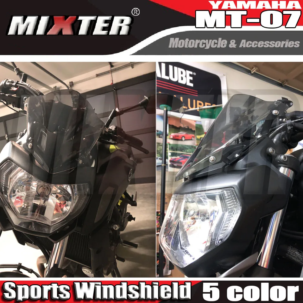 Déflecteur De Vent Pare-Brise Moto Compatible Yamaha MT-125 2015-2019 - Fumée