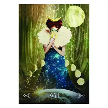 

44PCS/Set New Tarot Cards Queen of The Moon Oracle Cards Durable Fun Tarot Game Cards for Party Entertainment Board Game Cards