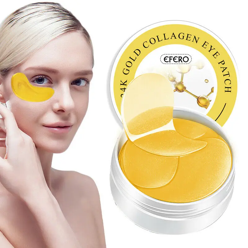 

60pcs Golden Collagen Eye Mask Anti Aging/Dark Circles/Puffiness Moisturizing Eye Masks Collagen Gel Eye Pads