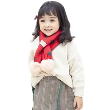 Осень-зима в горошек для девочек, штаны и шарф для девочек, для мальчиков меховой шарф, Детская футболка с рисунком косого Креста, шарф для девочек, шейные шарфы теплая детская шейный платок