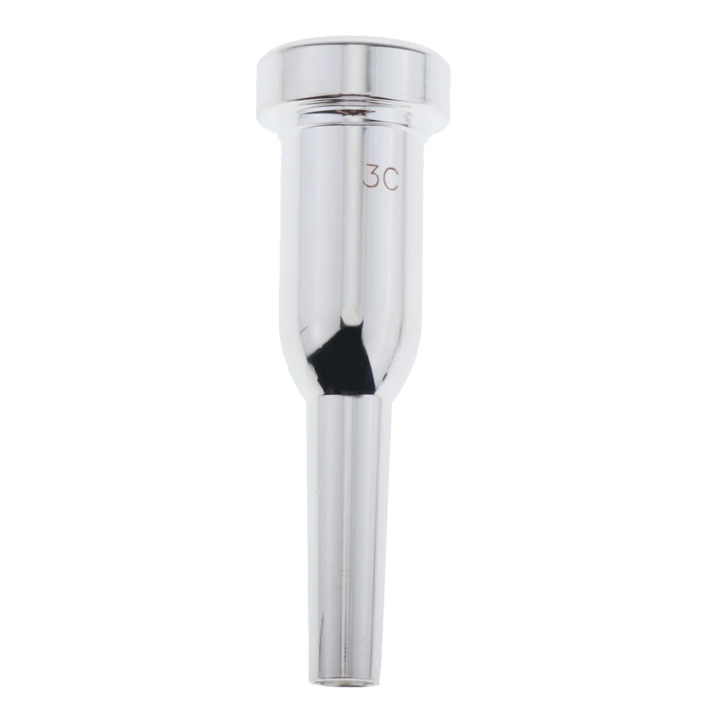 NEW STANDARD BRASS TRUMPET MOUTHPIECE SIZE 3C - SILVER PLATED