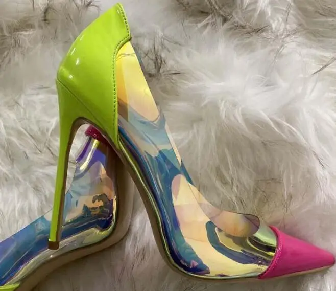 neon blue heels