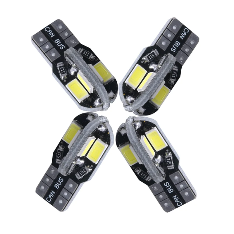

4x White Car Accessories T10 5630 8SMD License Plate Clearance Bulb Wedge Map Dome Trunk Parking Lamps Bulbs 12V 194 168
