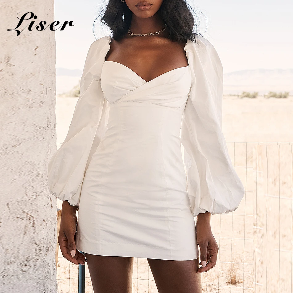 

Liser 2019 New Summer Women Dress Sexy Bodycon Strapless Draped Dress Elegant Club Celebrity Party White Mini Dresses Vestidos