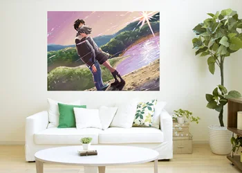 

[Self-Adhesive] 3D Your Name 111 Japan Anime Wall Stickers Mural Decal Wall Murals AJ WALLPAPER Belly