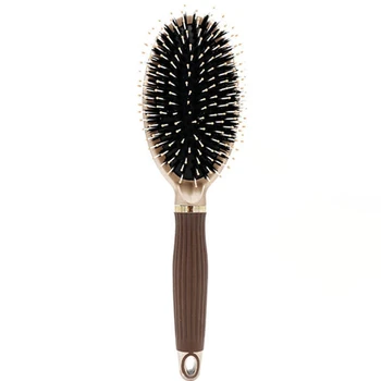 

Natural Wild Boar Bristles Massage Comb Anti-Static Scalp Paddle Brush Hair Brush Styling Tool