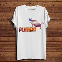 Lion king Timon Pumbaa Hakuna Matata забавные мужские футболки новые белые повседневные мужские футболки pumba хипстерская уличная одежда футболка