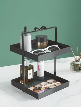 

Nordic Desktop cosmetic storage rack Box Bathroom shelf Bedroom dressing table perfume lipstick skin care Makeup Organizer