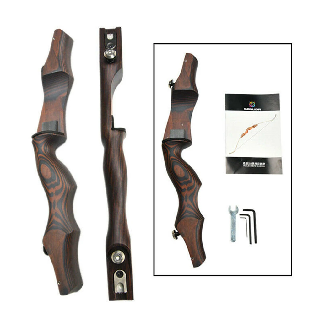

19 inch Recurve Bow Upgrade Riser Takedown Handle Durable Wooden Right Hand Archery Equipments Replace