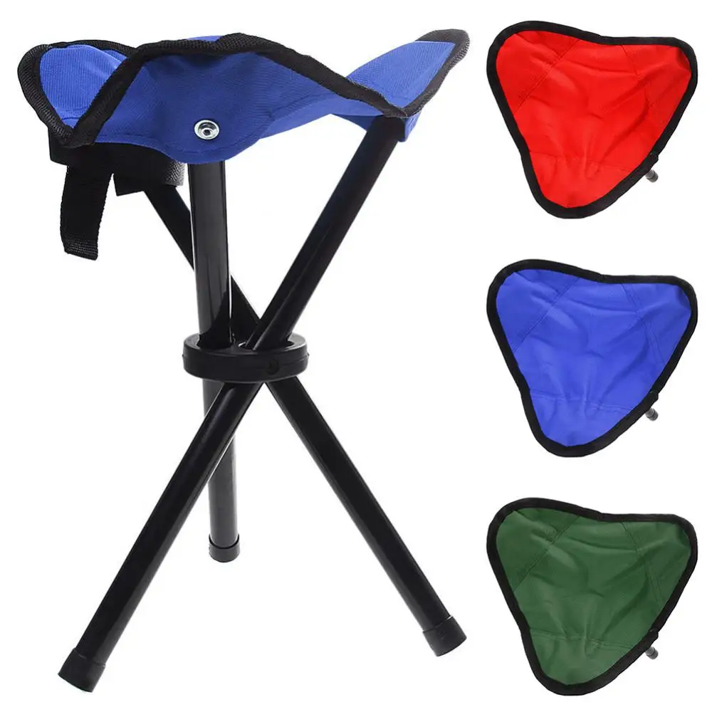 Folding 3-legged Fishing Chairs Portable Outdoor Camping Garden Travel Canvas Tripod Stool Chair new