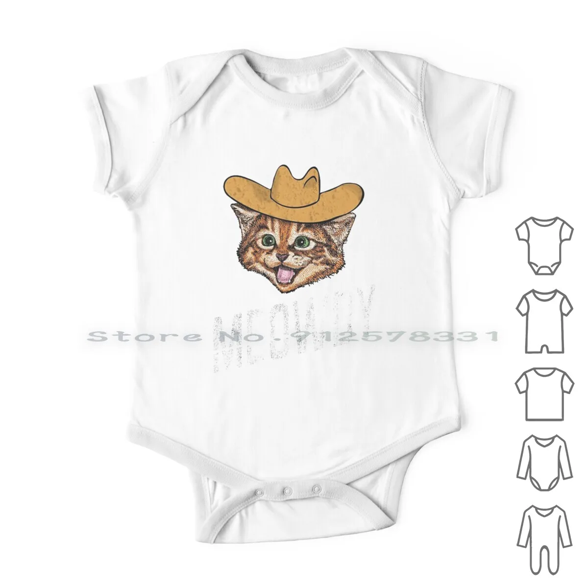 

Meowdy-Cowboy Hat Cat Texas Newborn Baby Clothes Rompers Cotton Jumpsuits Meowdy Cat Cowboy Hat Texas Partner Cut Infant Long