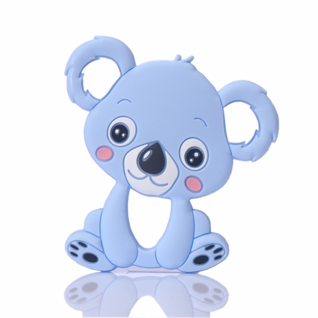 Food Grade Silicone Pandents DIY Teething Toys Silicone Teether Cartoon Animals For Teeth Tiny Rod Baby Teethers Gift