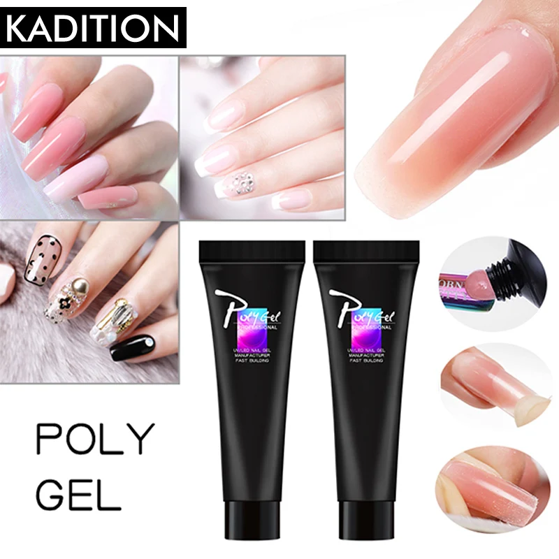 

KADITION New Poly Gel Nail Transparent Gel for Protection Gel Polygel Set Decorative Colors Polygel Quick Hard Jelly Nail Polish